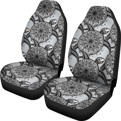 Tribal Turtle Polynesian Themed Print Universal Fit Car Seat Covers