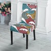 Tribal Wave Pattern Print Dining Chair Slipcover-JTAMIGO.COM