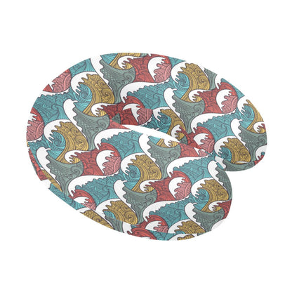 Tribal Wave Pattern Print U-Shaped Travel Neck Pillow-JTAMIGO.COM