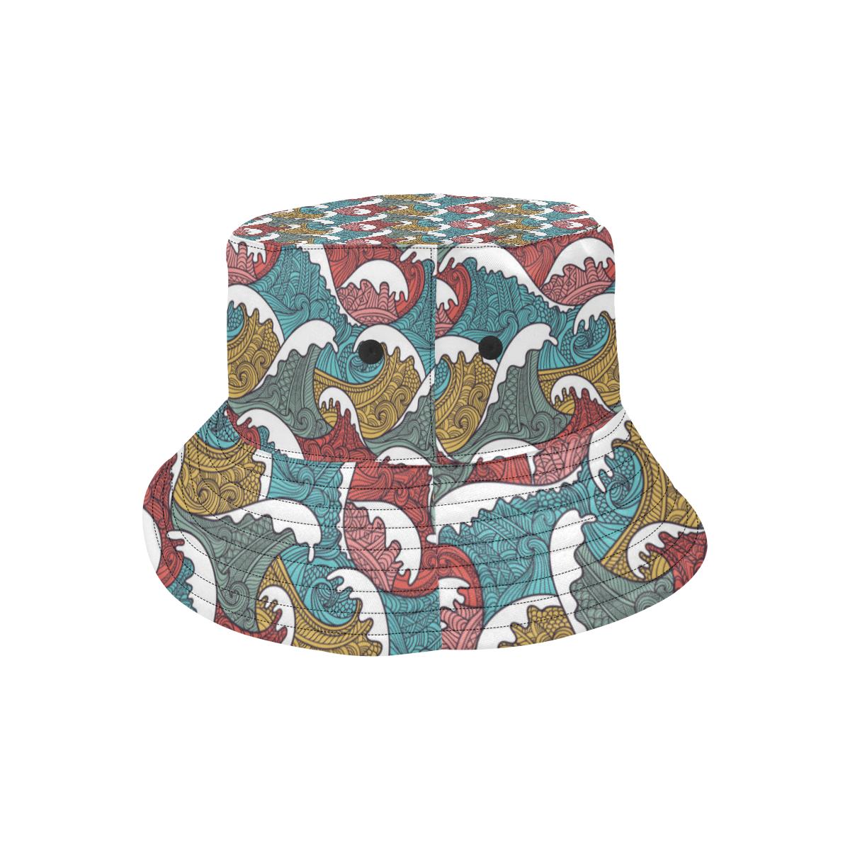 Tribal Wave Pattern Print Unisex Bucket Hat