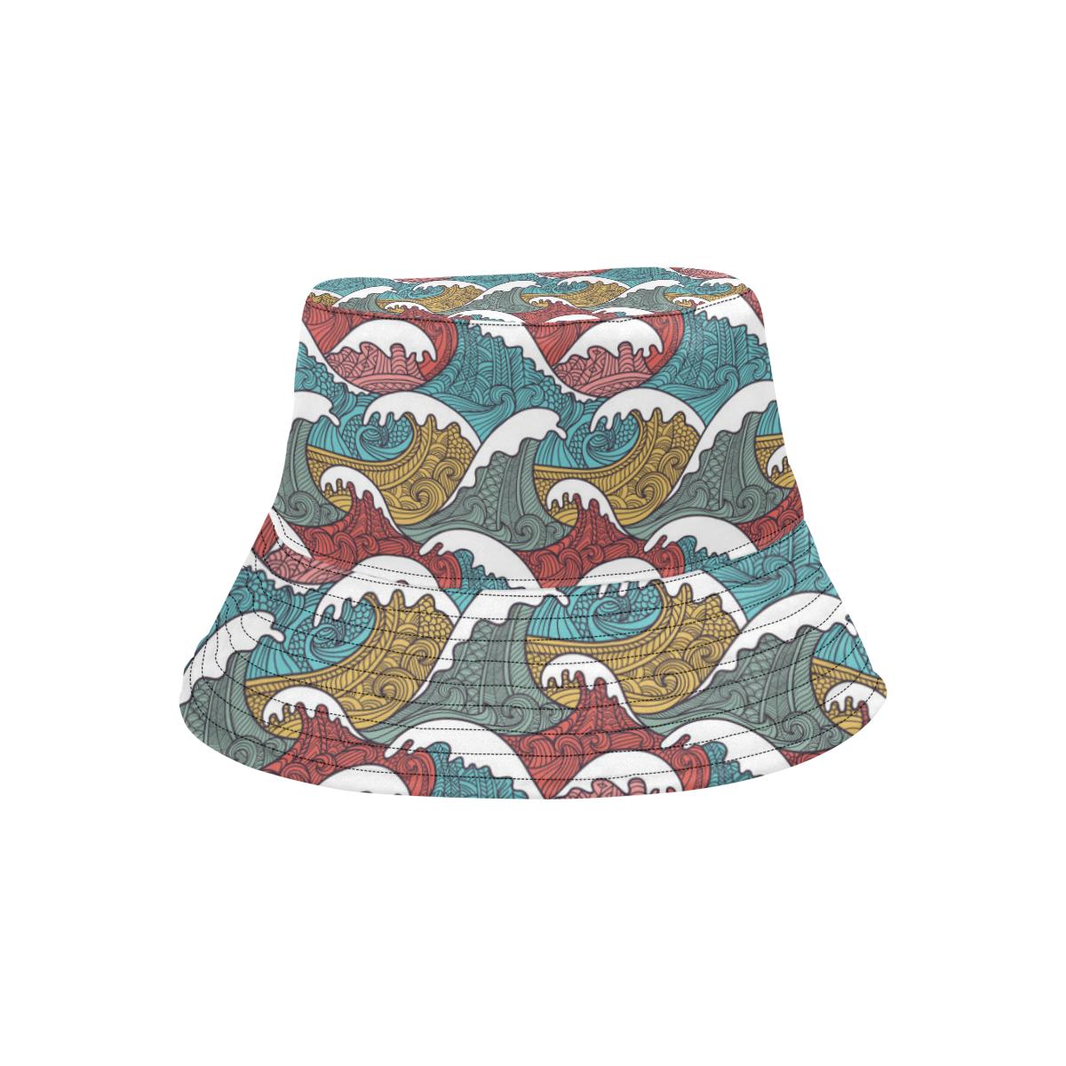 Tribal Wave Pattern Print Unisex Bucket Hat