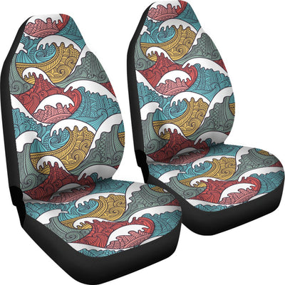 Tribal Wave Pattern Print Universal Fit Car Seat Covers