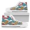 Tribal Wave Pattern Print Women High Top Shoes