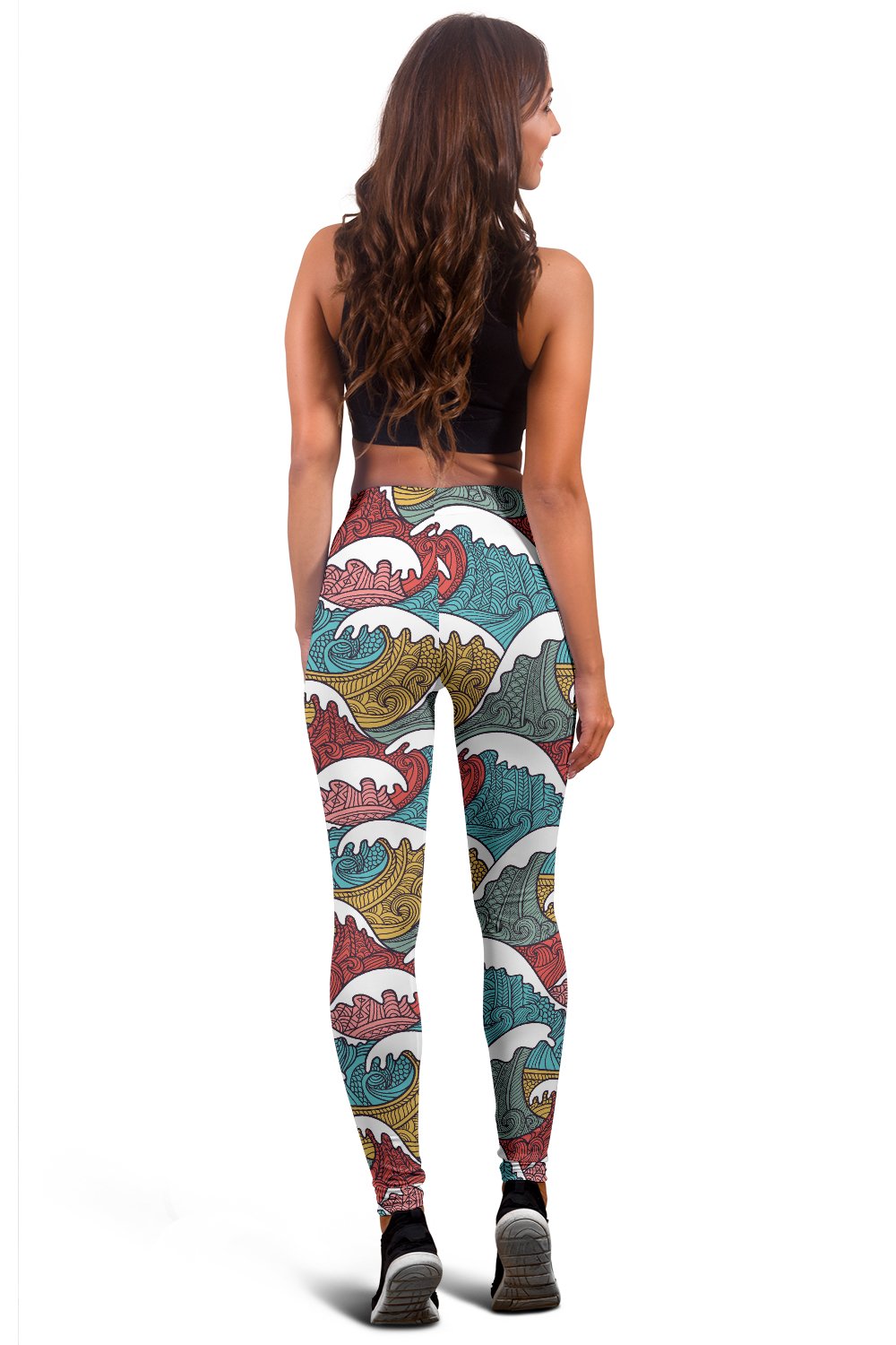 Tribal Wave Pattern Print Women Leggings