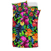 Tropical Flower Colorful Print Duvet Cover Bedding Set