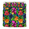 Tropical Flower Colorful Print Duvet Cover Bedding Set