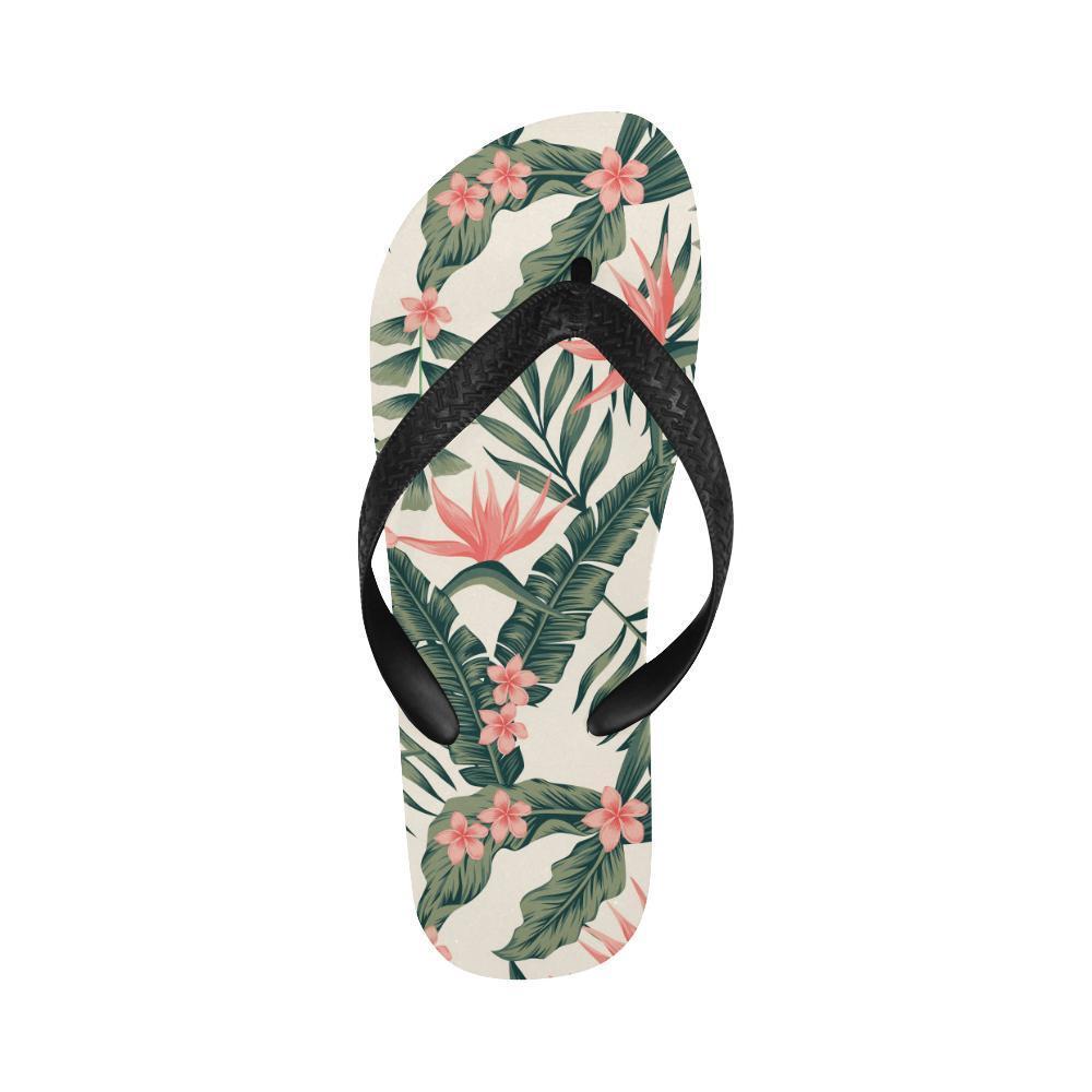 Tropical Flower Palm Leaves Flip Flops-JTAMIGO.COM