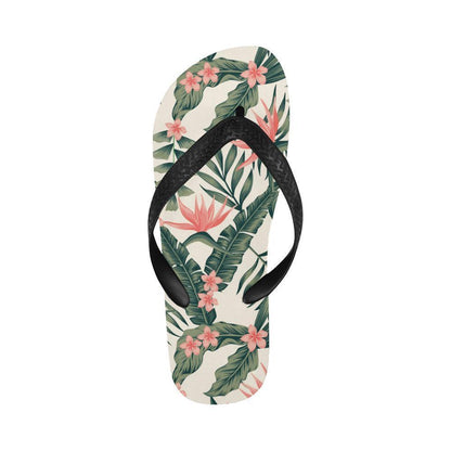 Tropical Flower Palm Leaves Flip Flops-JTAMIGO.COM