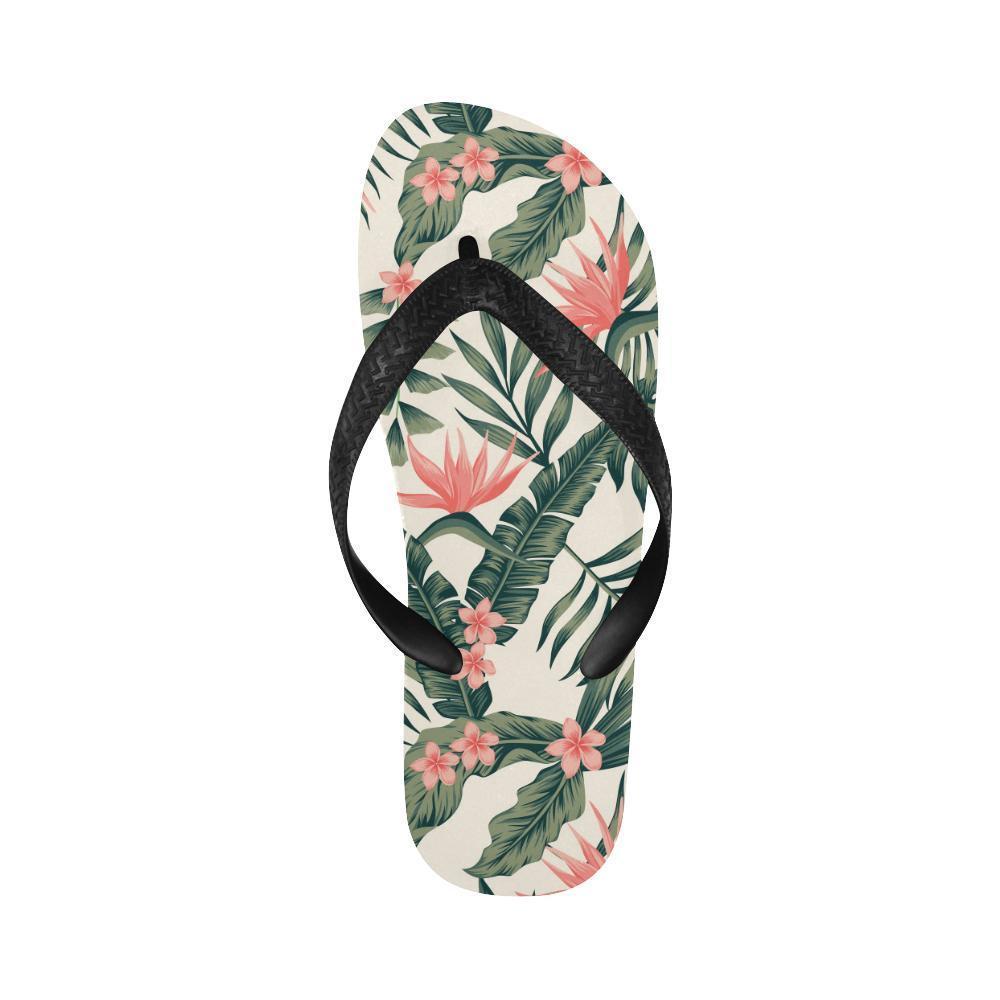 Tropical Flower Palm Leaves Flip Flops-JTAMIGO.COM