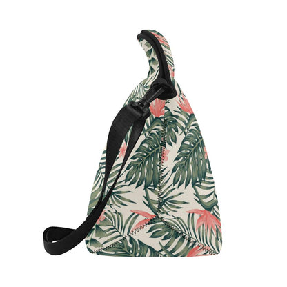 Tropical Flower Palm Leaves Neoprene Lunch Bag (Model 1669)(Large)-JTAMIGO.COM