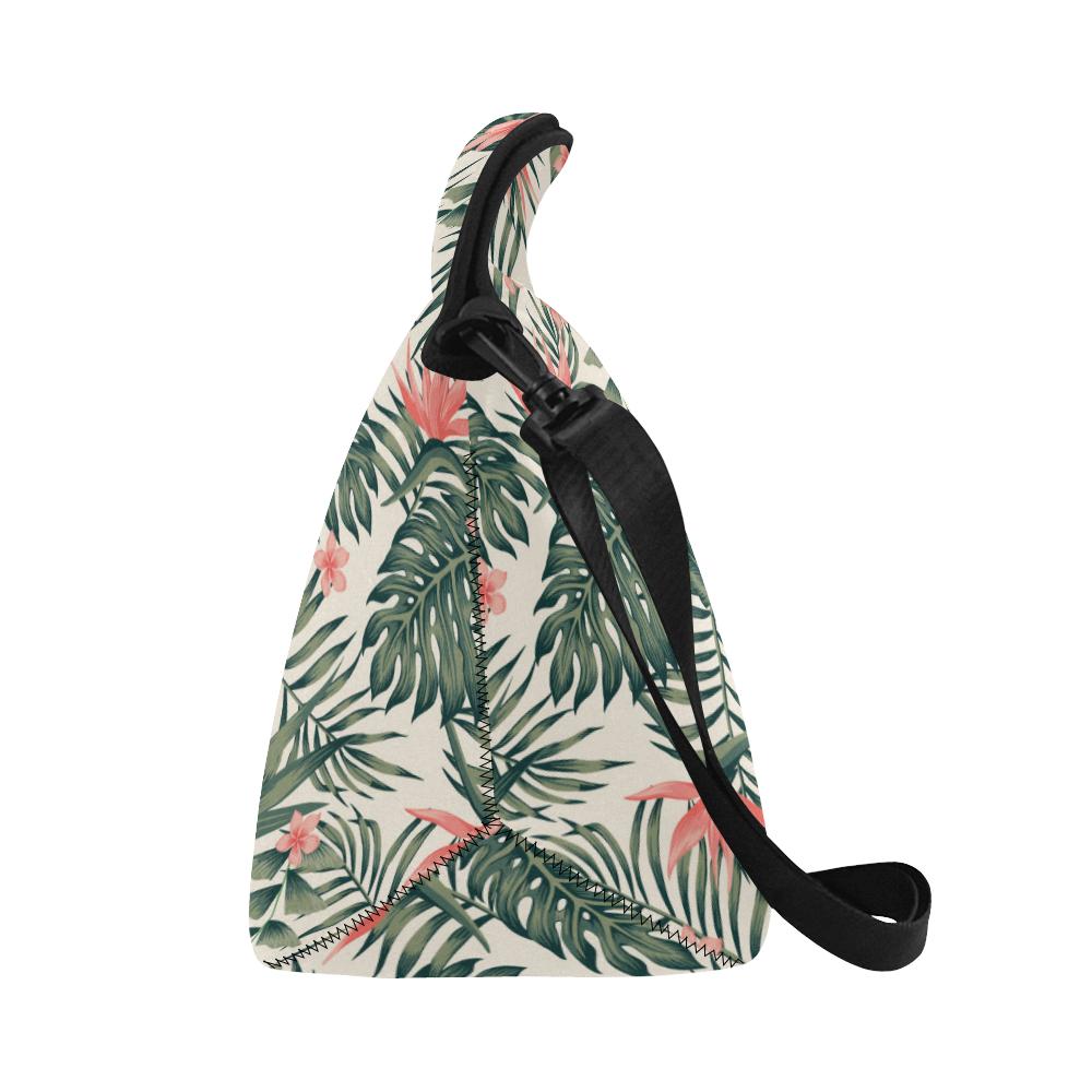 Tropical Flower Palm Leaves Neoprene Lunch Bag (Model 1669)(Large)-JTAMIGO.COM