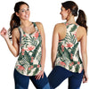 Tropical Flower Palm Leaves Women Racerback Tank Top