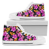 Tropical Flower Pink Hibiscus Print Women High Top Shoes