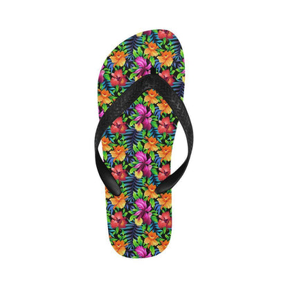 Tropical Folower Colorful Print Flip Flops-JTAMIGO.COM
