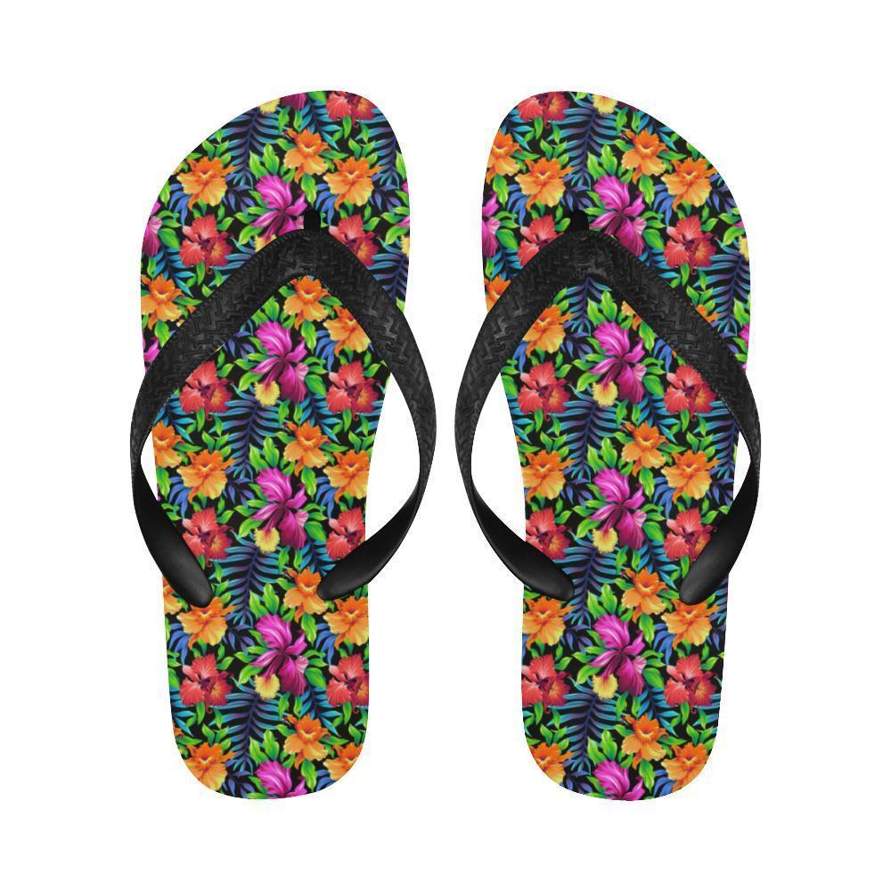 Tropical Folower Colorful Print Flip Flops-JTAMIGO.COM