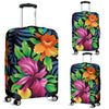 Tropical Folower Colorful Print Luggage Cover Protector