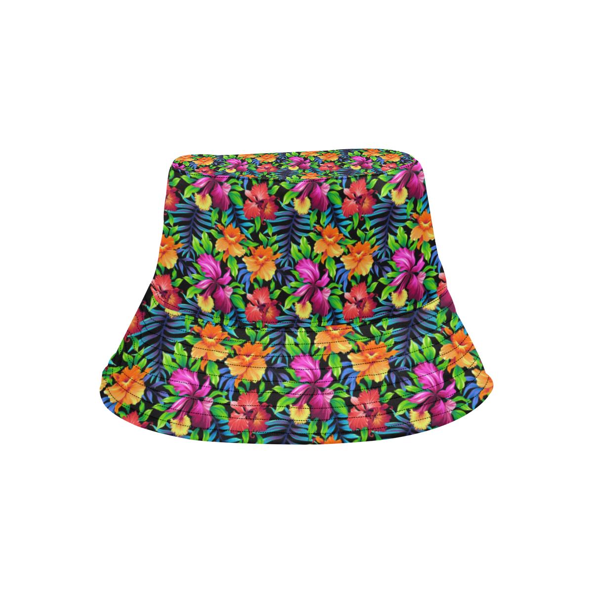 Tropical Folower Colorful Print Unisex Bucket Hat