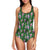 Tropical Folower Pink Heliconia Print One Piece Swimsuit-JTAMIGO.COM