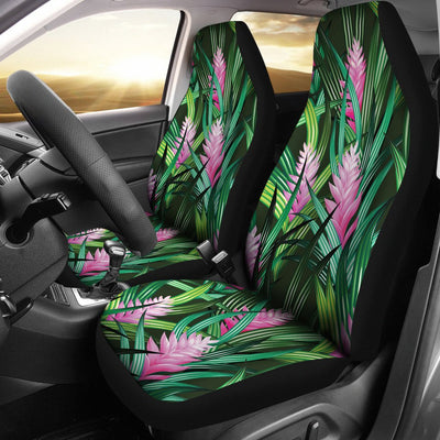 Tropical Folower Pink Heliconia Print Universal Fit Car Seat Covers