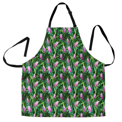Tropical Folower Pink Heliconia Print Women Apron