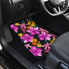 Tropical Folower Pink Hibiscus Print Car Floor Mats