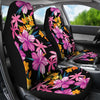 Tropical Folower Pink Hibiscus Print Universal Fit Car Seat Covers