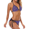 Tropical Folower Pink Themed Print Bikini Swimsuit-JTAMIGO.COM