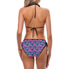 Tropical Folower Pink Themed Print Bikini Swimsuit-JTAMIGO.COM