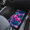 Tropical Folower Pink Themed Print Car Floor Mats