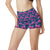 Tropical Folower Pink Themed Print High Waisted Spandex Shorts-JTAMIGO.COM