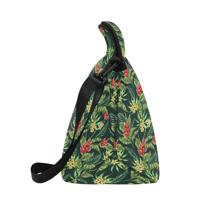 Tropical Folower Red Heliconia Print Neoprene Lunch Bag (Model 1669)(Large)-JTAMIGO.COM