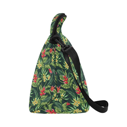 Tropical Folower Red Heliconia Print Neoprene Lunch Bag (Model 1669)(Large)-JTAMIGO.COM