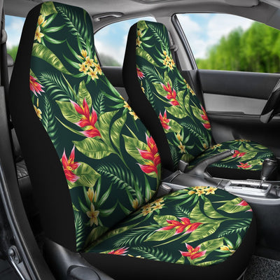 Tropical Folower Red Heliconia Print Universal Fit Car Seat Covers