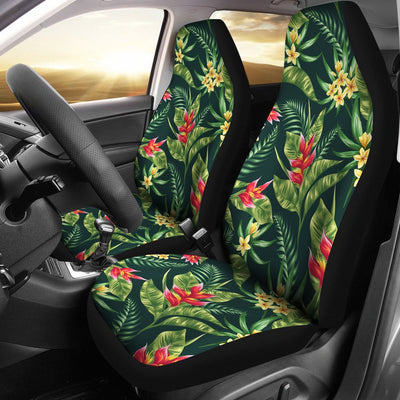Tropical Folower Red Heliconia Print Universal Fit Car Seat Covers