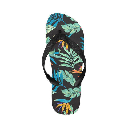 Tropical Palm Leaves Hawaiian Flower Flip Flops-JTAMIGO.COM