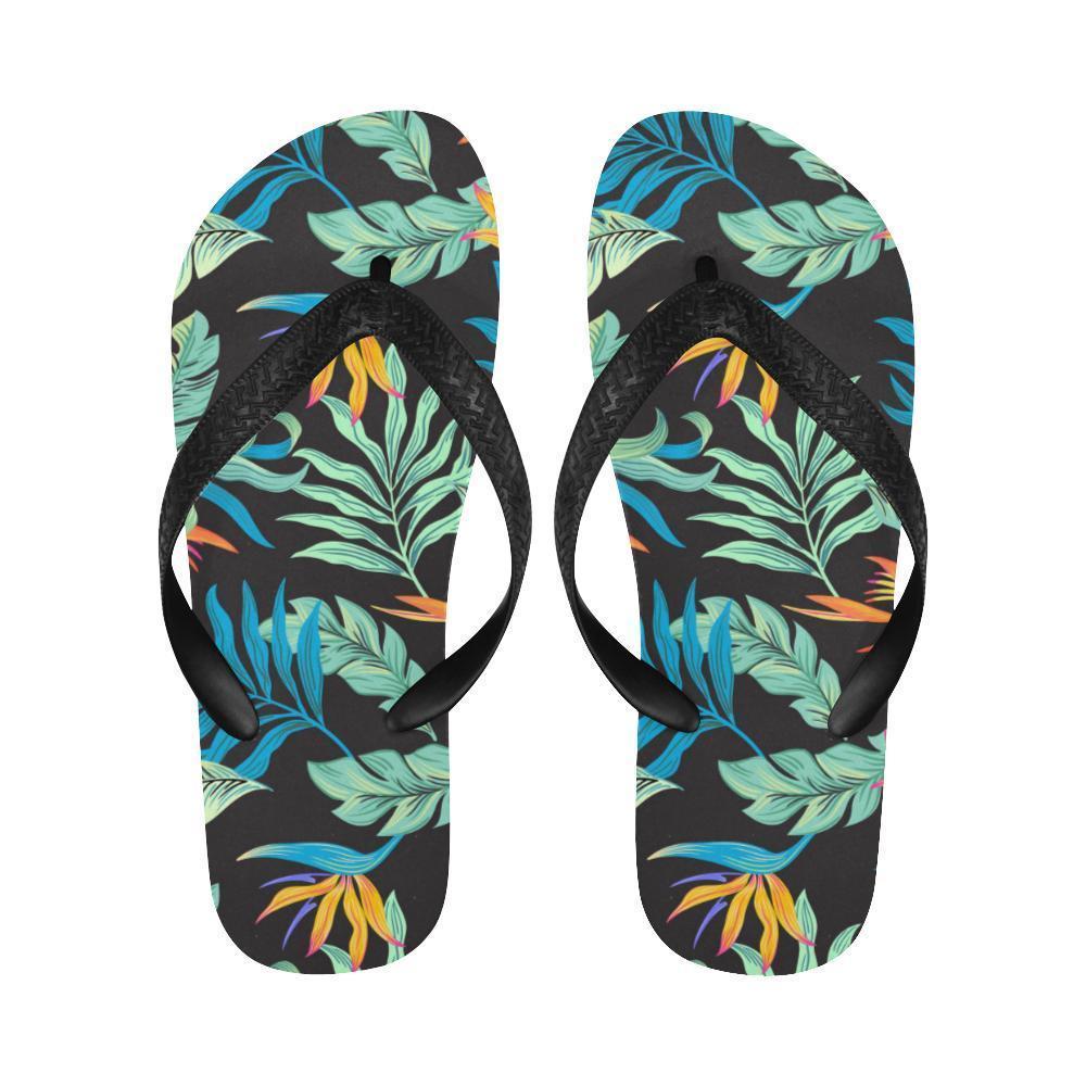 Tropical Palm Leaves Hawaiian Flower Flip Flops-JTAMIGO.COM