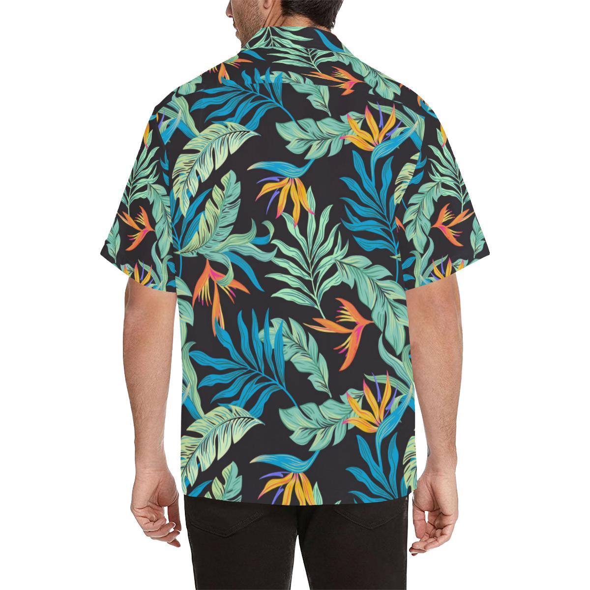 Tropical Palm Leaves Hawaiian Flower Men Aloha Hawaiian Shirt