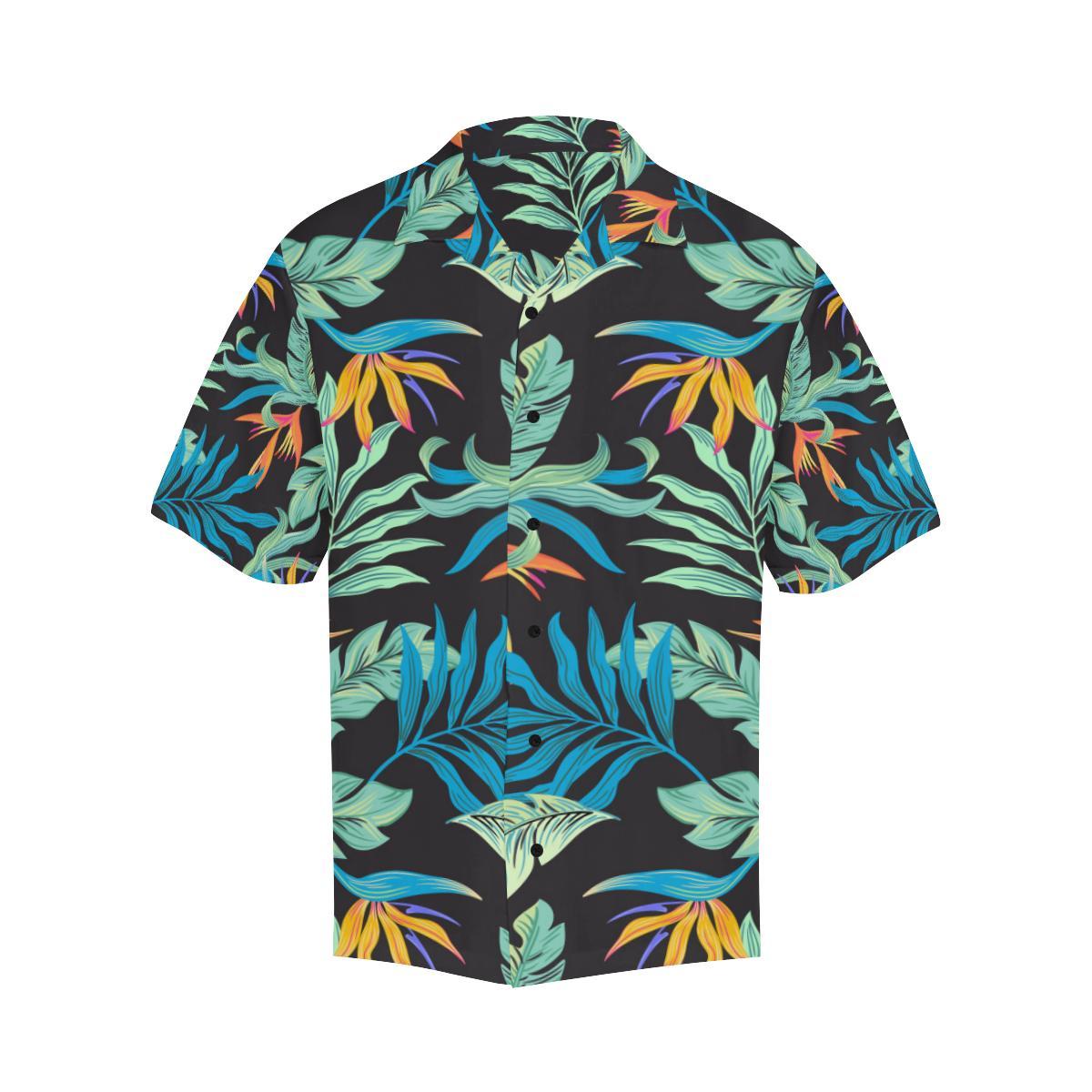 Tropical Palm Leaves Hawaiian Flower Men Aloha Hawaiian Shirt
