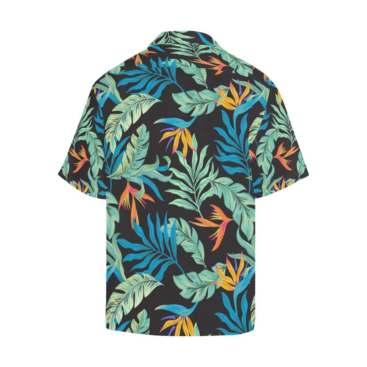 Tropical Palm Leaves Hawaiian Flower Men Aloha Hawaiian Shirt
