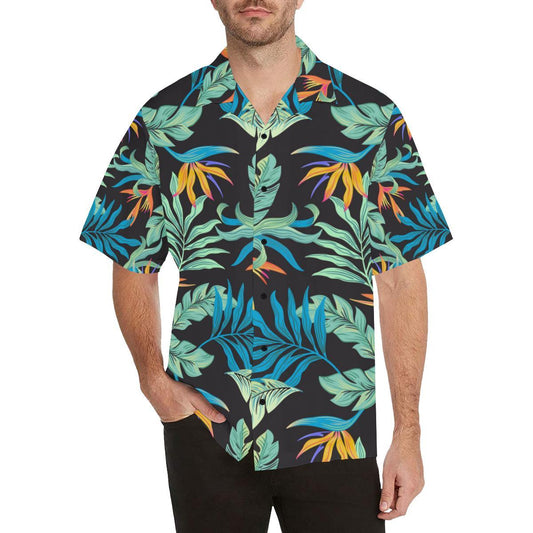 Tropical Palm Leaves Hawaiian Flower Men Aloha Hawaiian Shirt