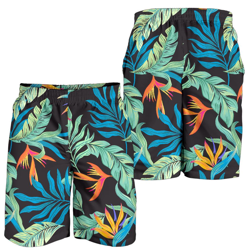 Tropical Palm Leaves Hawaiian Flower Mens Shorts-JTAMIGO.COM