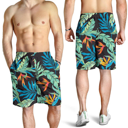 Tropical Palm Leaves Hawaiian Flower Mens Shorts-JTAMIGO.COM