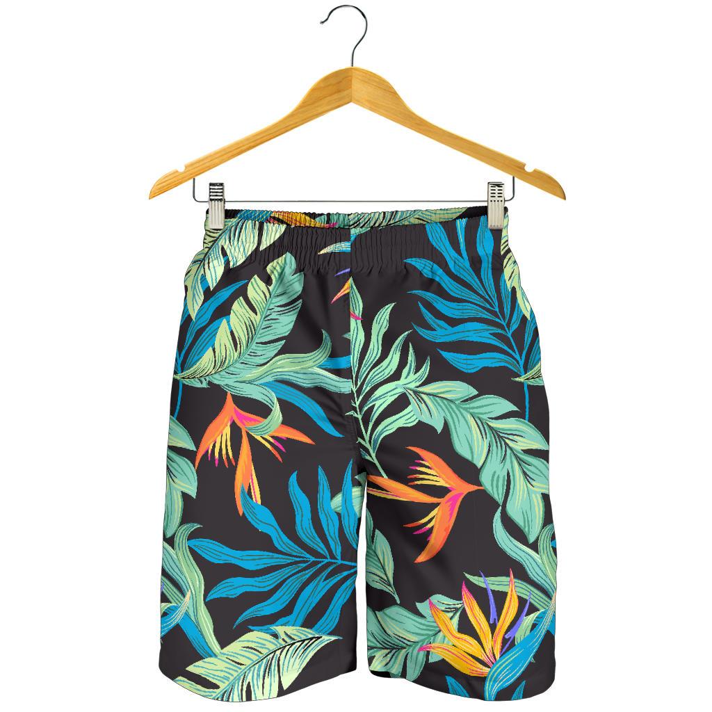 Tropical Palm Leaves Hawaiian Flower Mens Shorts-JTAMIGO.COM