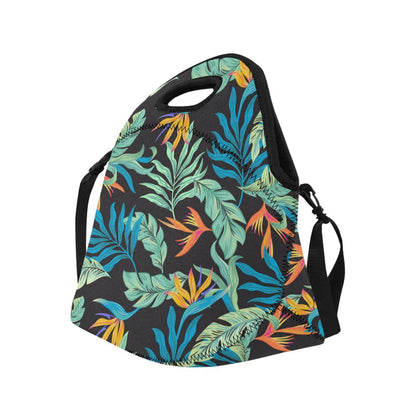 Tropical Palm Leaves Hawaiian Flower Neoprene Lunch Bag (Model 1669)(Large)-JTAMIGO.COM