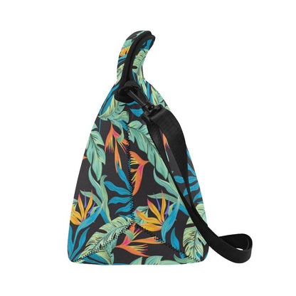 Tropical Palm Leaves Hawaiian Flower Neoprene Lunch Bag (Model 1669)(Large)-JTAMIGO.COM