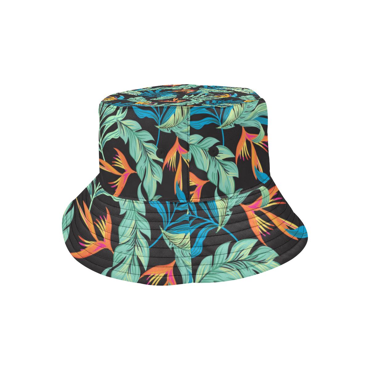 Tropical Palm Leaves Hawaiian Flower Unisex Bucket Hat