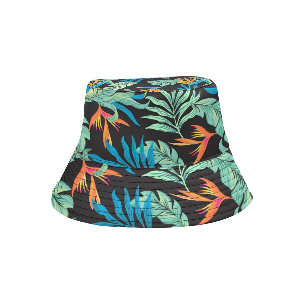 Tropical Palm Leaves Hawaiian Flower Unisex Bucket Hat