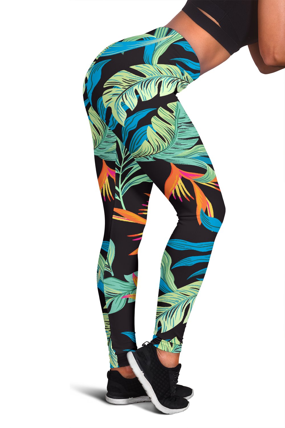 Tropical Palm Leaves Hawaiian Flower Women Leggings