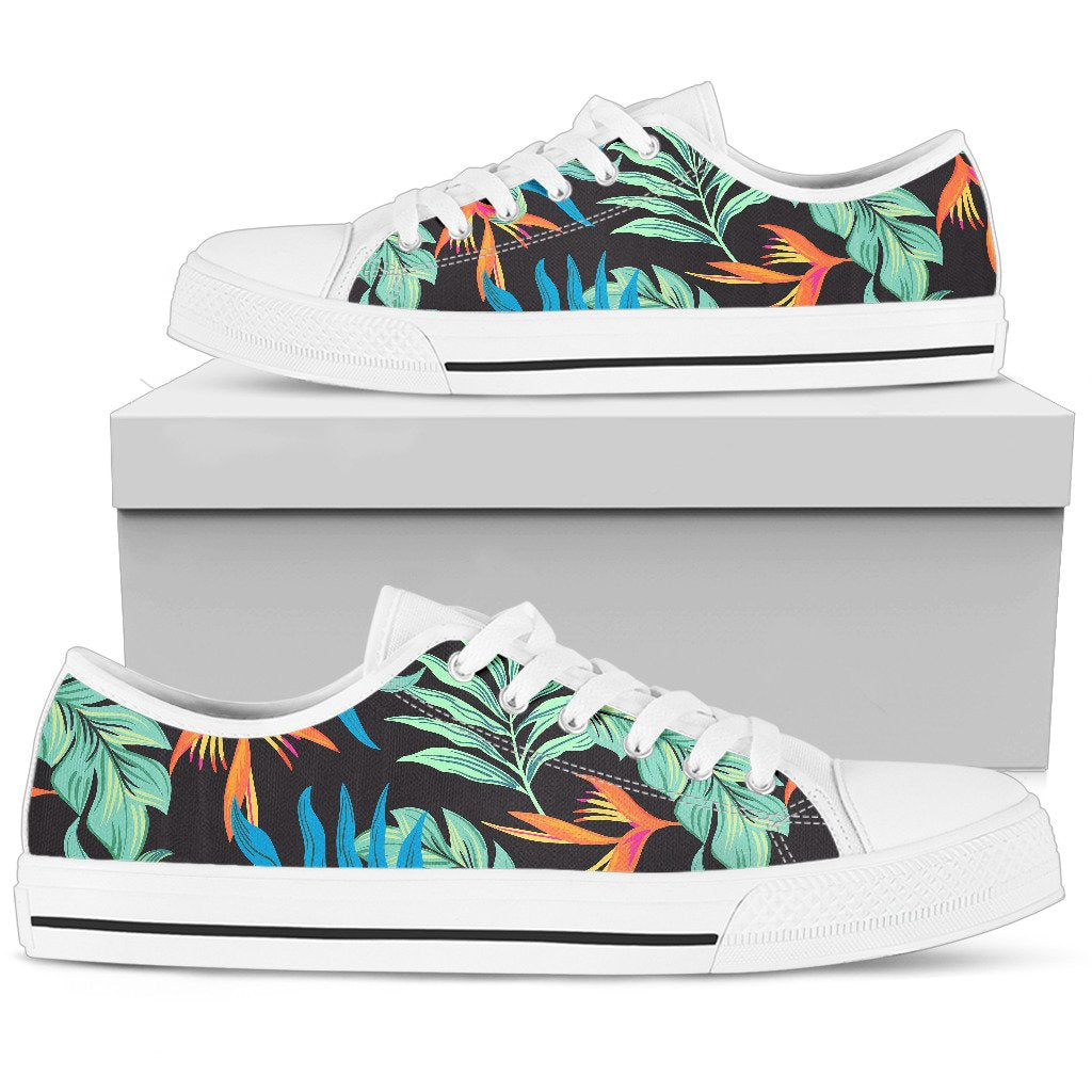Tropical Palm Leaves Hawaiian Flower Women Low Top Shoes-JTAMIGO.COM