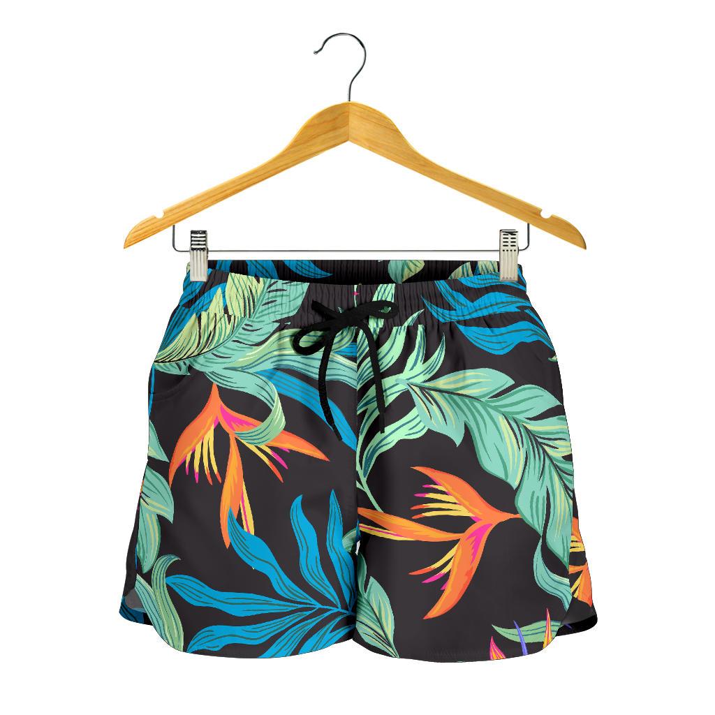 Tropical Palm Leaves Hawaiian Flower Women Shorts-JTAMIGO.COM